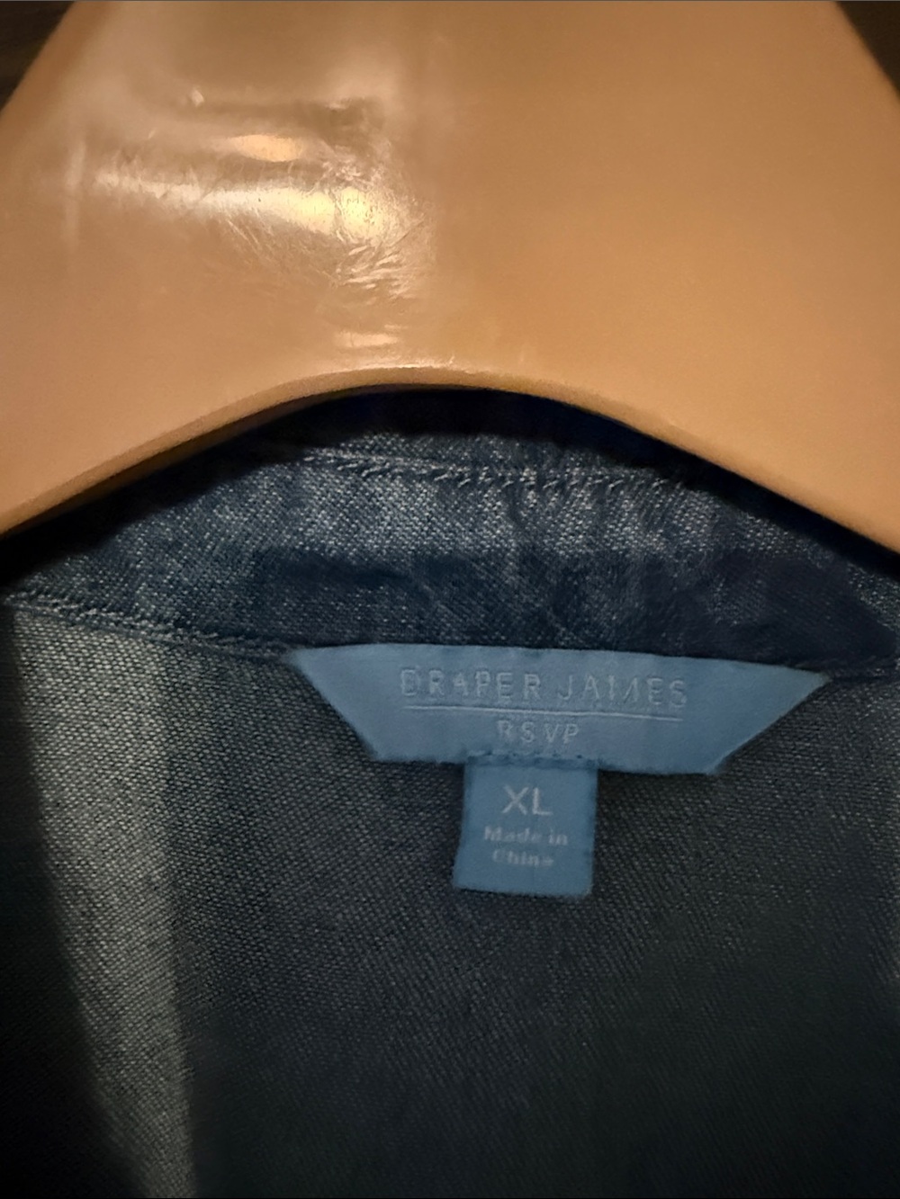 Sleeveless Denim Shirt Dress with Tie Waist - Blue - Picture 4 of 8